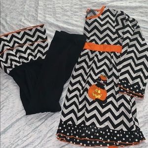 Girls pumpkin tunic and pants